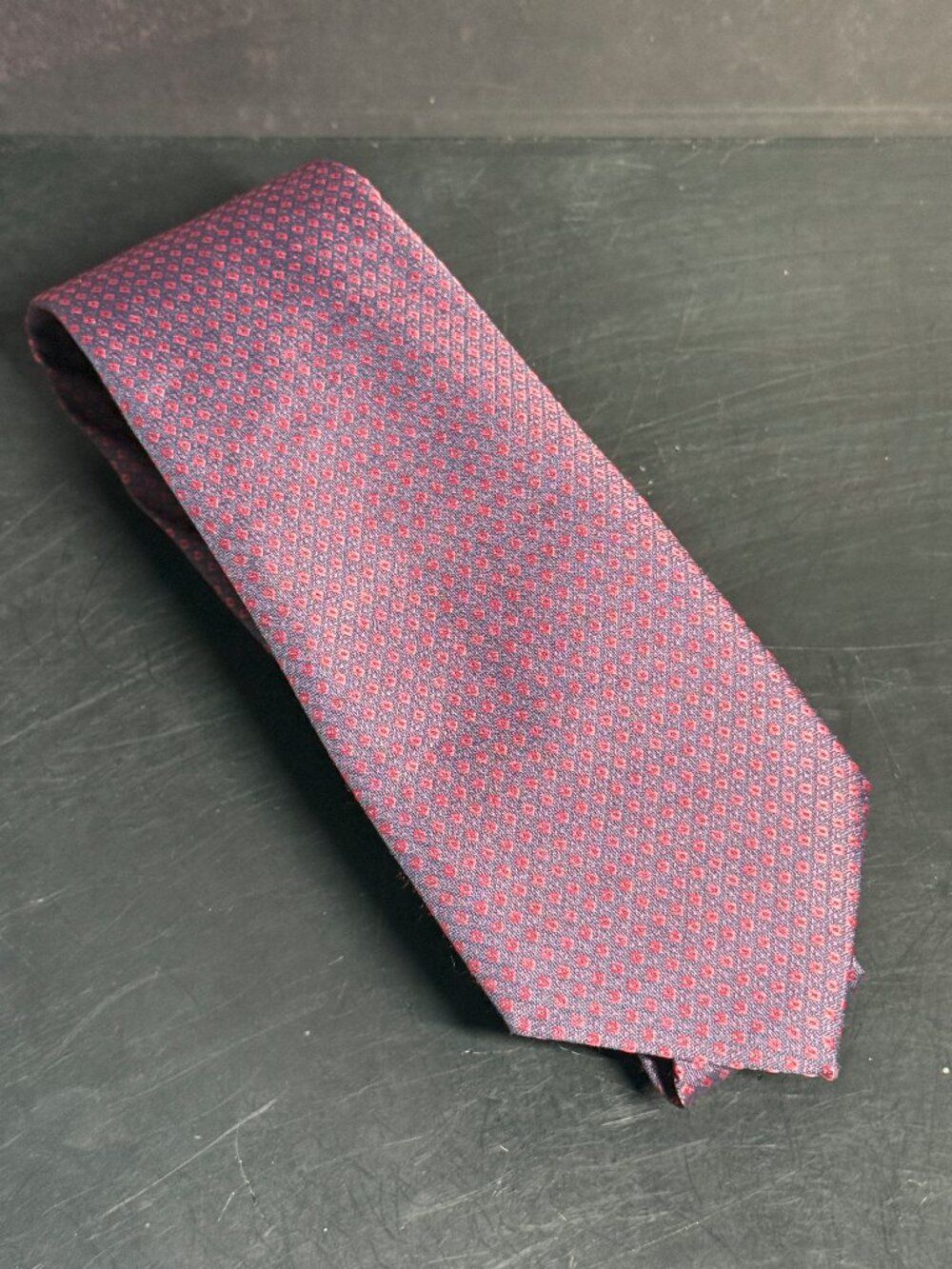 Truly Red Blue Micro Pattern Tie
